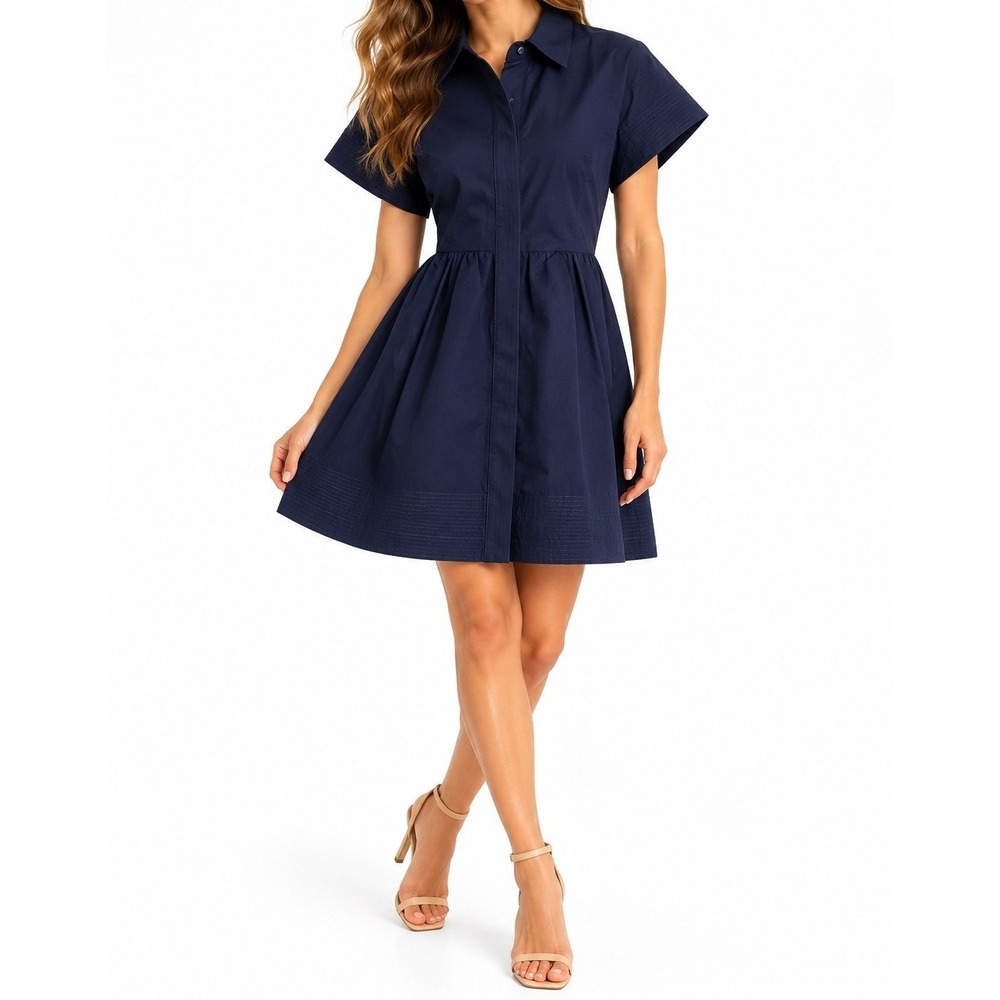 Tuckernuck Navy Mini Chloe Dress NWT XS Shirt Dress Missing Belt $278